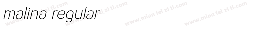 malina regular字体转换